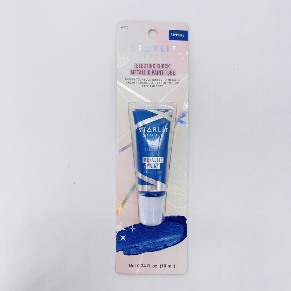 Starlit Studio Electric Shock Metallic Face Body Paint Sapphire Blue 0.34 fl oz
